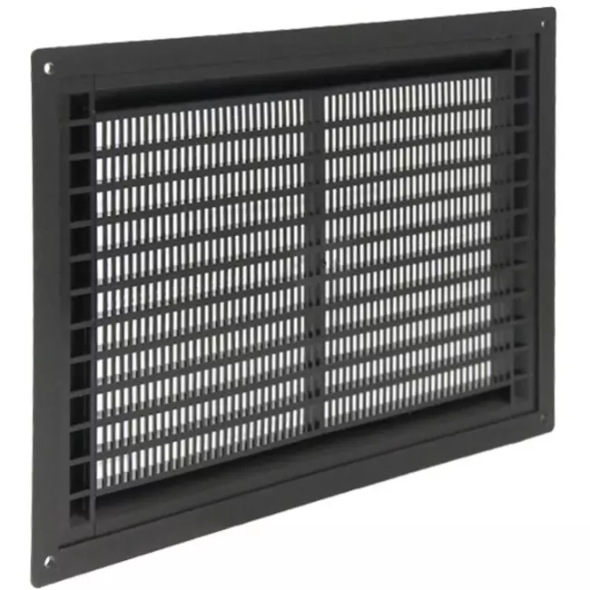 Kratka wentylacyjna plastikowa prostokątna 250x170 czarna - VR2517M
