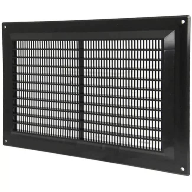 Kratka wentylacyjna plastikowa prostokątna 250x170 czarna - VR2517M