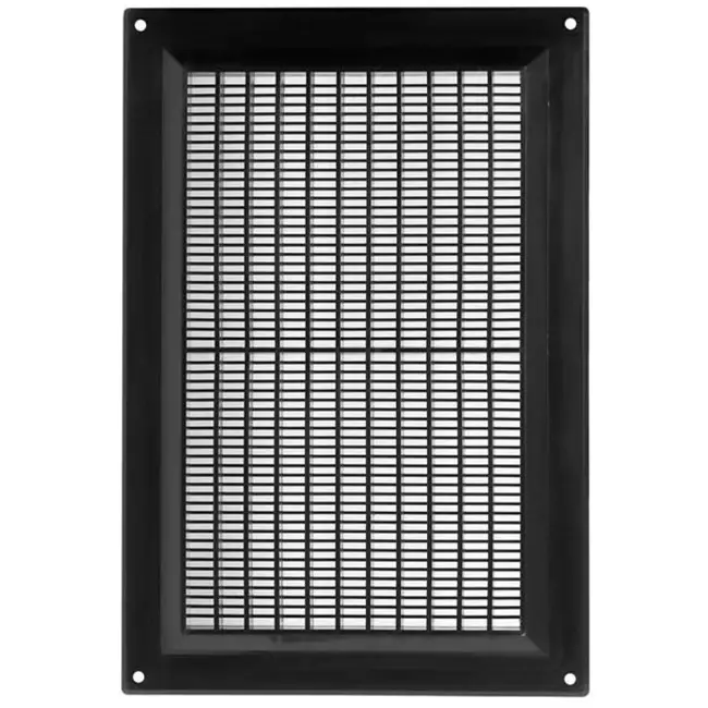 Kratka wentylacyjna plastikowa prostokątna 250x170 czarna - VR2517M