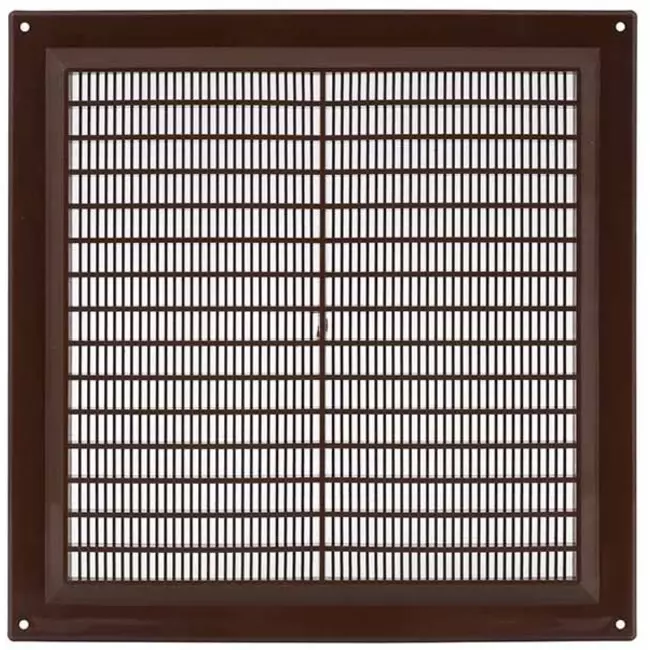 Kratka wentylacyjna plastikowa kwadratowa 250x250 mm brązowa - VR2525B