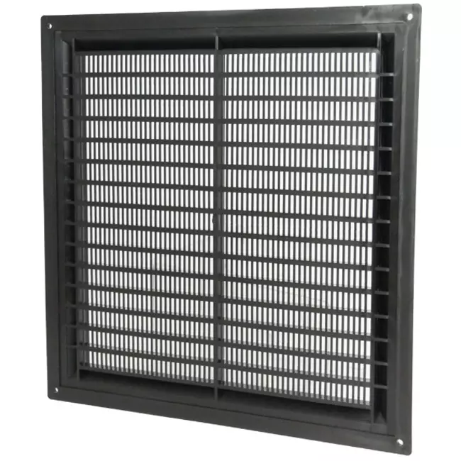 Kratka wentylacyjna plastikowa prostokątna 250x250 czarna - VR2525M