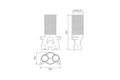 Ubbink Air Excellent 34C adapter wentylacyjny 125 2x180°
