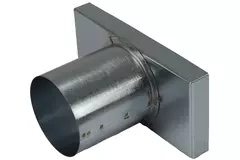 Pokrywa 170x80 mm z przyłączem o średnicy 80 mm do rury spalinowej