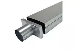 Pokrywa 170x80 mm z przyłączem o średnicy 80 mm do rury spalinowej