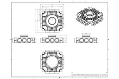 Rozdzielacz kompozytowy Vent-Axia Uniflexplus 12 x Ø69mm z przyłączem bocznym Ø160mm