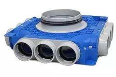 Główna skrzynka rozdzielcza Vent-Axia Uniflexplus 12 x Ø69mm z przyłączem bocznym Ø180mm