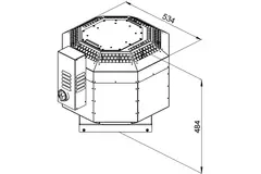 Wentylator dachowy izolowany - DVNI 225 D2 F4 30