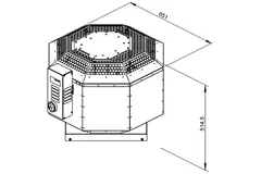Wentylator dachowy izolowany - DVNI 315 D2 F4 30