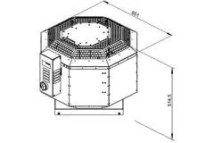 Wentylator dachowy izolowany - DVNI 315 D4 F4 30