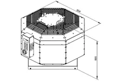 Wentylator dachowy izolowany - DVNI 355 D4 F4 30