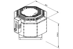 Wentylator dachowy izolowany gastronomiczny - DVNI 315 D4 30