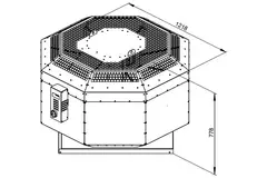 Izolowany wentylator dachowy - DVNI 560 D4 30