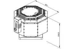 Wentylator dachowy izolowany gastronomiczny - DVNI 280 EC 30