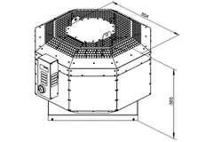 Wentylator dachowy izolowany gastronomiczny - DVNI 400 EC 30