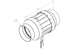 Wentylator kanałowy Ruck® Etamaster z silnikiem EC - 195 m³/h - Ø 100 mm + regulator PWM