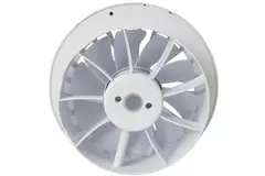 Okrągły biały wentylator łazienkowy z timerem - Ø 150 mm - aRid 150 BB TS