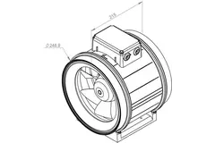 Wentylator kanałowy Ruck® ETAMASTER z silnikiem EC 2175m³/h - Ø 250 mm + potencjometr obsługowy 10 kO