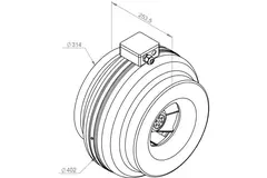 Wentylator kanałowy Ruck® 1170m³/h – Ø 315 mm + elektroniczna regulacja zmienna 1,0 A