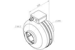 Wentylator kanałowy Ruck® 1170m³/h – Ø 315 mm + elektroniczna regulacja zmienna 1,0 A