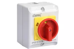 Wyłącznik serwisowy 20A 4-biegunowy 230-440V, IP65 + 2 x dławik kablowy