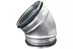 Kolano spiralne okrągłe krótkie 45° Ø 100 mm do przewodu spiralnego