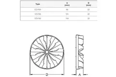 Plastikowy zawór zwrotny Ø 125 mm EEV125
