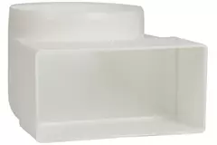 Kolano prostokątne plastikowe pionowe 90° Ø 100 mm - 110 x 55 - KLD