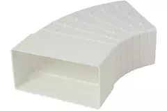 Kolano prostokątne plastikowe poziome 15-60° 110 x 55 mm - KLH15-60