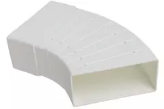 Kolano prostokątne plastikowe poziome 15-60° 110 x 55 mm - KLH15-60