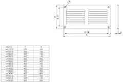 Kratka metalowa 300x300mm biała - MR3030