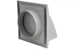 Kratka fasadowa z zaworem zwrotnym 150 x 150 mm średnica 100 mm szara - ND10FVP