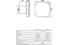 Wyciągowy wentylator łazienkowy Vent Axia Supra Design - Vent Axia - Ø 100 mm - 100B