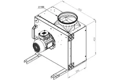 Wentylator skrzynkowy spalin F400 - MPS 225 D2 F4 30