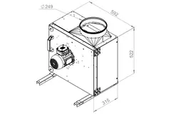 Wentylator skrzynkowy spalin F400 - MPS 250 D2 F4 30