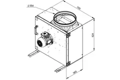 Wentylator skrzynkowy spalin F400 - MPS 355 D4 F4 30