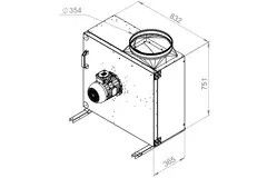 Wentylator skrzynkowy spalin F400 - MPS 450 D4 F4 30