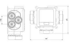 Vent-Axia Multihome AEC advance 368 m³/h Bluetooth + czujnik CO2 + czujnik wilgotności - wtyczka euro