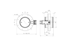 Klapa przeciwpożarowa okrągła kompaktowa 160 mm serwomotor 230V - E-FDC DD M230 D160