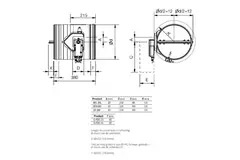 Klapa przeciwpożarowa okrągła 315 mm serwomotor 230V - E-FDC25 D315 M230S