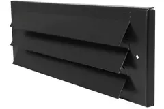 Zewnętrzna kratka ścienna do montażu natynkowego 300 mm x 100 mm CZARNA