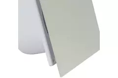 Wyciągowy wentylator łazienkowy Ø 125 mm - panel przedni ze szkła w kolorze satynowego srebra