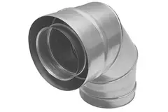 Współśrodkowa średnica 100 - 150 mm kolano 90 gr I316L/I304 (D0,5/0,6) (incl. Guma uszczelniająca wewnętrznykanał)