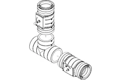 Izolowany trójnik EPS o średnicy 125 mm