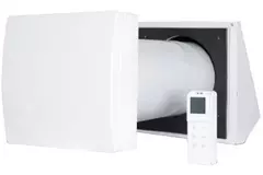 Zdecentralizowana jednostka ścienna WTW HRU Ø100 z pilotem zdalnego sterowania - 25 m³/h - HRU-WALL-RC-100-25-PEG