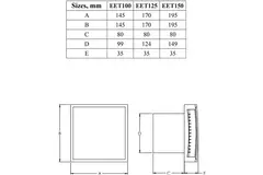 Wentylator łazienkowy Ø 150 mm biały z timerem - Design EET150T