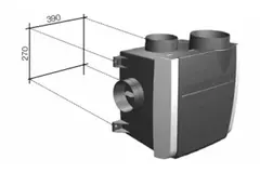 Vasco C400 Basic RF LE Pakiet 400 m³/h + czujnik wilgotności + sterowanie RFT + 4 zawory