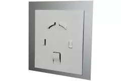 Kratka 15 x 15 cm ze szklanym frontem w kolorze satynowo złotym