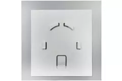 Wyciągowy wentylator łazienkowy Ø 125 mm - panel przedni ze szkła w kolorze satynowego srebra