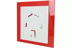 Air Roxy wyciągowy wentylator łazienkowy ze średnicą przyłącza 100 mm - panel przedni z czerwonego plastiku
