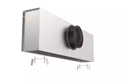 Nieizolowane plenum do nawiewnika liniowego z 3 wlotami o średnicy 400 mm